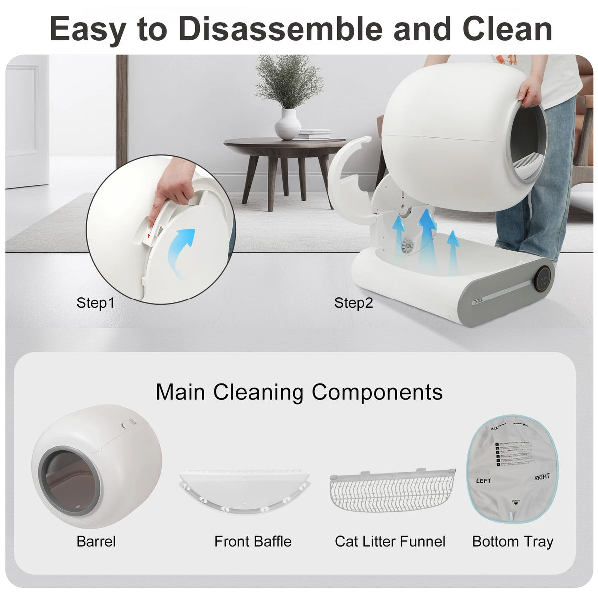 Self-Cleaning Cat Litter Box – Automatic & Smart Odor Control